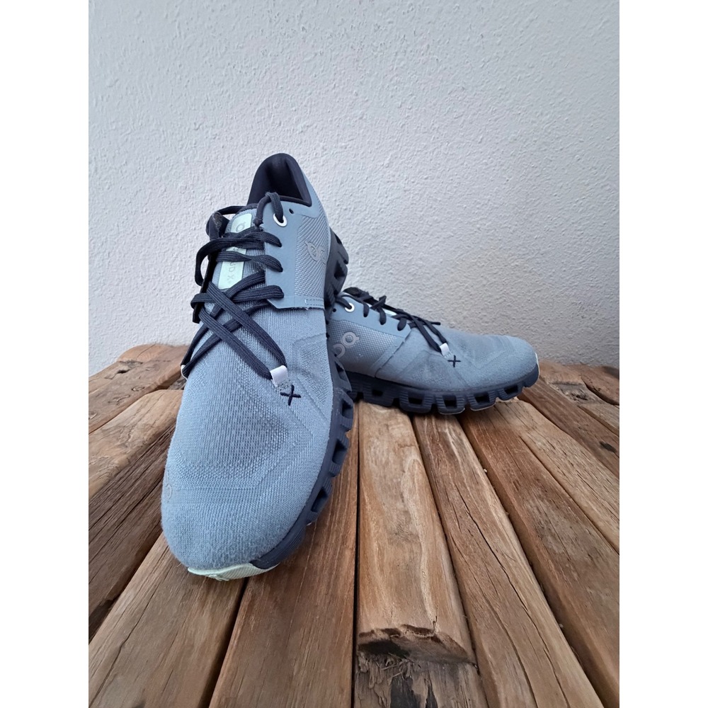 On Cloud X Size 9.5 Blue Grey Running Training Shoes 60.98096